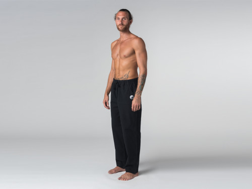 Article de Yoga Pantalon de Tai Chi H/F Pavita - 100% coton Bio Noir