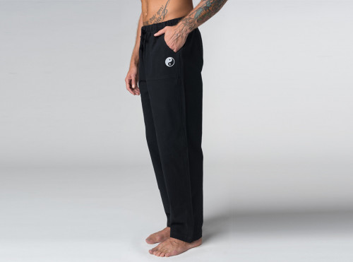Article de Yoga Pantalon de Tai Chi H/F Pavita - 100% coton Bio Noir - Presque Parfaits