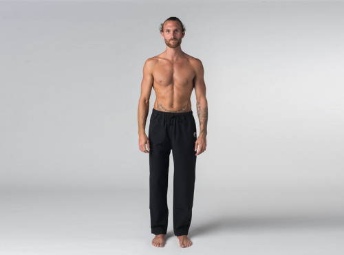 Article de Yoga Pantalon de Tai Chi H/F Pavita - 100% coton Bio Noir - Presque Parfaits