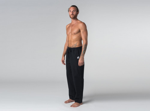 Article de Yoga Pantalon de Tai Chi H/F Pavita - 100% coton Bio Noir - Presque Parfaits