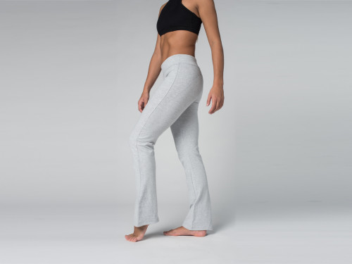 Article de Yoga Pantalon de yoga Chic - 95% coton Bio et 5% Lycra Gris - Fin de Serie