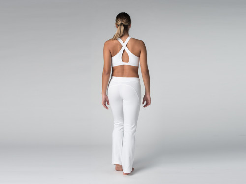 Article de Yoga Pantalon de yoga Chic - 95% coton Bio et 5% Lycra Blanc - Fin de Serie