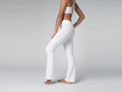 Article de Yoga Pantalon de yoga Chic - 95% coton Bio et 5% Lycra Blanc - Fin de Serie