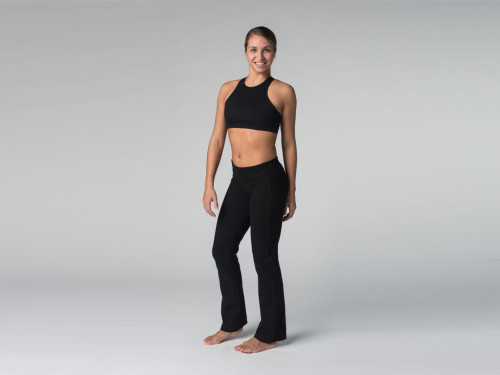 Pantalon de yoga Chic - 95% coton Bio et 5% Lycra Noir - Fin de Serie