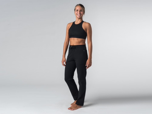 Article de Yoga Pantalon de yoga Confort Femme - Coton Bio Noir