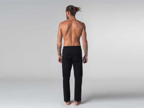 Article de Yoga Pantalon de yoga Confort homme - Coton Bio Noir