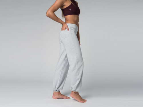 Article de Yoga Pantalon de yoga Cool - 95% coton Bio et 5% Lycra Gris - Fin de Serie