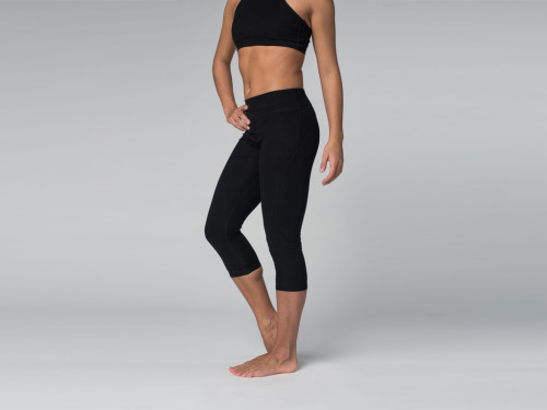 Pantalon de yoga Corsaire  CAPRI 95% coton Bio et 5% Lycra Chin Mudra