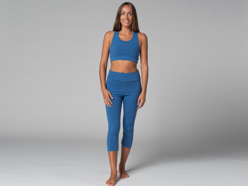 Article de Yoga Pantalon de yoga Corsaire - Bio Bleu