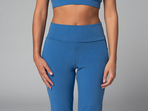 Article de Yoga Pantalon de yoga femme Confort - Bio Bleu Chaud