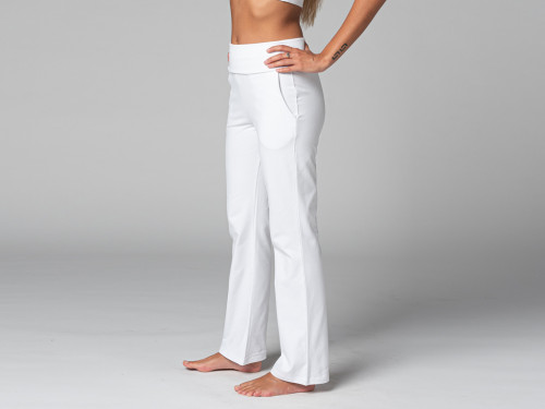 Article de Yoga Pantalon de yoga femme Confort - Bio Blanc