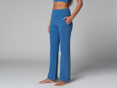 Article de Yoga Pantalon de yoga femme Confort - Bio Bleu Chaud