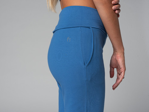 Article de Yoga Pantalon de yoga femme Confort - Bio Bleu Chaud