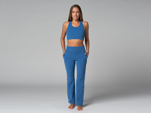 Article de Yoga Pantalon de yoga femme Confort - Bio Bleu Chaud