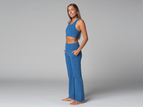 Article de Yoga Pantalon de yoga femme Confort - Bio Bleu Chaud