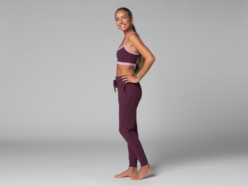 Article de Yoga Pantalon de Yoga femme Jogg - Bio Prune