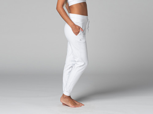 Article de Yoga Pantalon de Yoga femme Jogg - Bio Blanc
