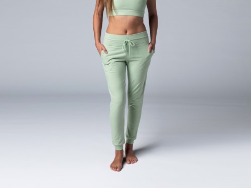 Pantalon de Yoga femme Jogg - Bio Vert S - Presque Parfaits
