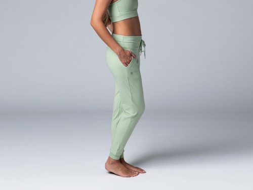 Pantalon de Yoga femme Jogg - Bio Vert S - Presque Parfaits
