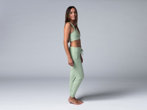 Article de Yoga Pantalon de Yoga femme Jogg - Bio Vert S - Presque Parfaits