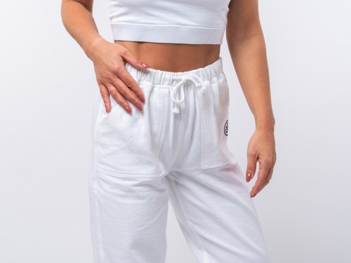 Article de Yoga Pantalon de Yoga H/F Pavita - 100% coton Bio Blanc