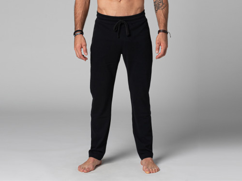 Article de Yoga Pantalon de Yoga Homme Confort - Coton Bio Noir