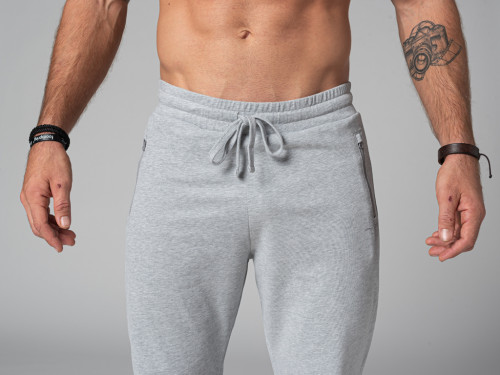 Article de Yoga Pantalon de Yoga Homme Confort - Coton Bio Gris