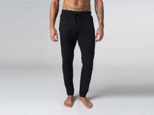 Article de Yoga Pantalon de yoga Slim homme - Coton Bio Noir