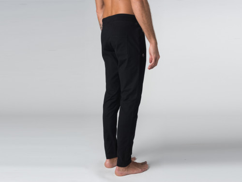 Article de Yoga Pantalon de yoga Slim homme - Coton Bio Noir