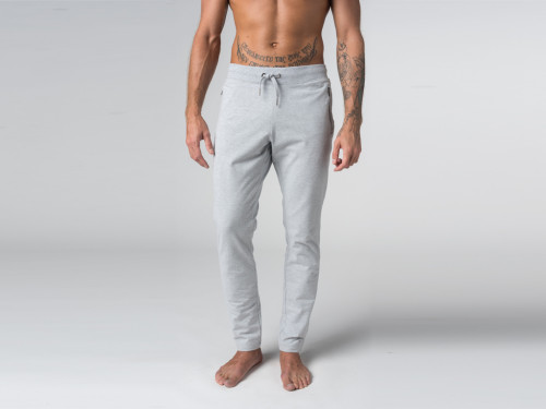 Article de Yoga Pantalon de yoga Slim homme - Coton Bio Gris