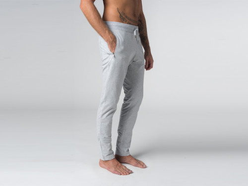 Article de Yoga Pantalon de yoga Slim homme - Coton Bio Gris