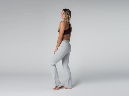 Pantalon de yoga Jazz - 95% coton Bio et 5% Lycra Gris Perlé - Fin de Serie