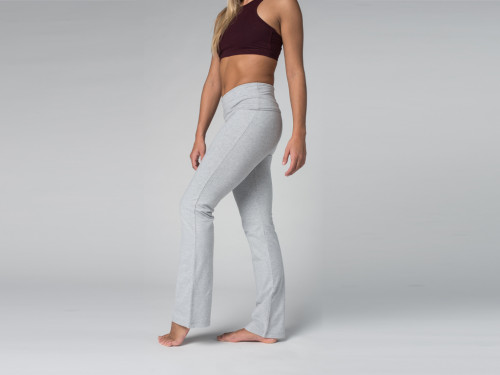 Article de Yoga Pantalon de yoga Jazz - 95% coton Bio et 5% Lycra Gris Perlé - Fin de Serie