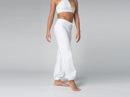 Article de Yoga Pantalon de yoga Param - 95% coton Bio et 5% Lycra Blanc - Fin de Serie