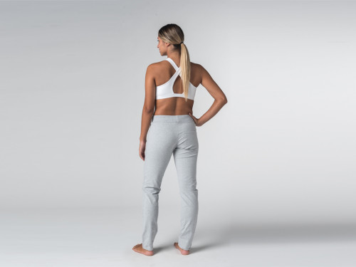 Article de Yoga Pantalon de yoga Slim Femme - Coton Bio Gris - Fin de Serie