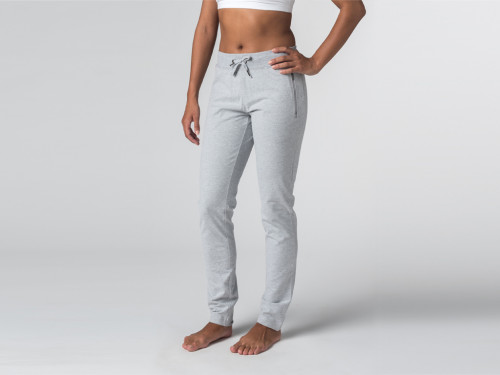 Article de Yoga Pantalon de yoga Slim Femme - Coton Bio Gris - Fin de Serie