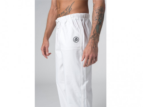 Article de Yoga Pantalon spécialisé H/F Pavita - 100% coton Bio Blanc