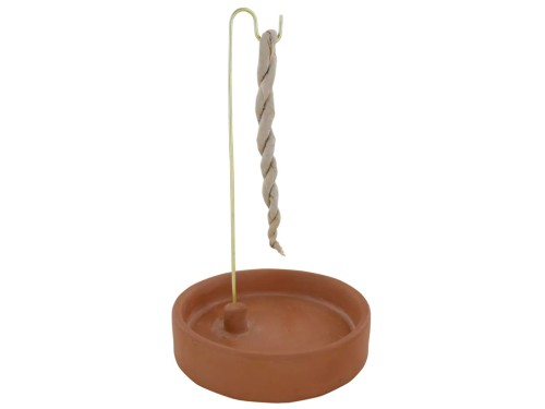 Porte-encens népalais en laiton Ø 8 cm x H 13,5 cm