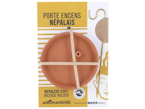 Article de Yoga Porte-encens népalais en laiton Ø 8 cm x H 13,5 cm