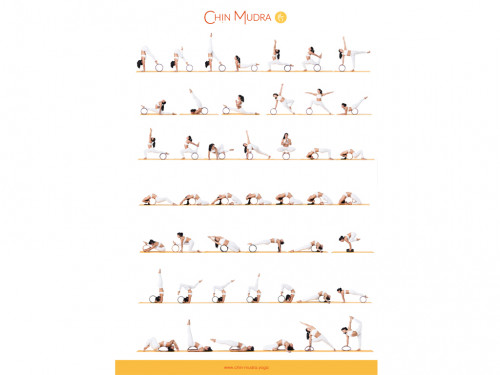 Article de Yoga Roue Yoga - Orange/Noir 32cm x 13cm