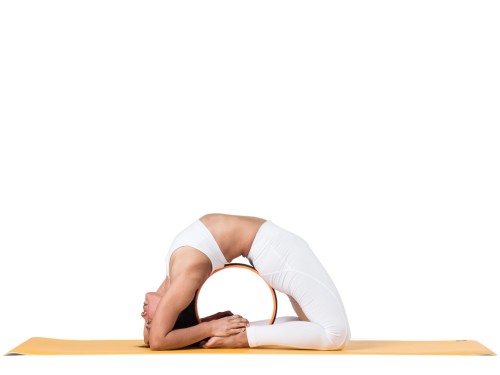 Article de Yoga Roue Yoga - Orange/Noir 32cm x 13cm