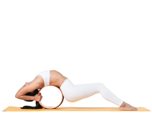 Article de Yoga Roue Yoga - Orange/Noir 32cm x 13cm