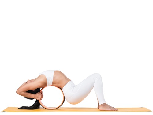 Article de Yoga Roue Yoga - Orange/Noir 32cm x 13cm