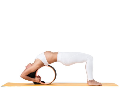 Article de Yoga Roue Yoga - Orange/Noir 32cm x 13cm