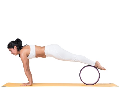 Article de Yoga Roue Yoga - Prune/Noir 32cm x 13cm