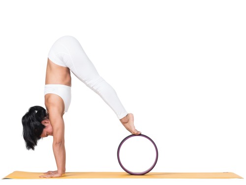 Article de Yoga Roue Yoga - Prune/Noir 32cm x 13cm