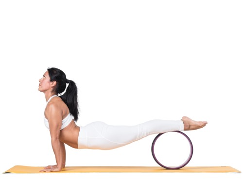 Article de Yoga Roue Yoga - Prune/Noir 32cm x 13cm