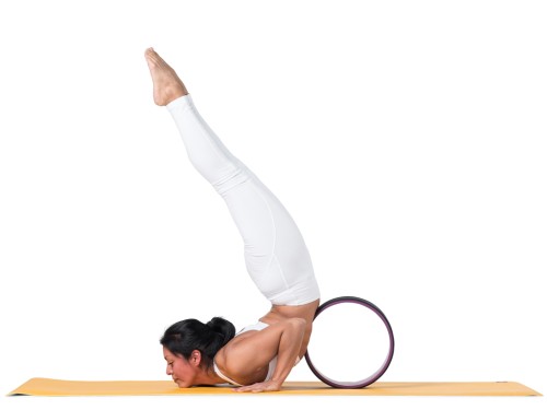 Article de Yoga Roue Yoga - Prune/Noir 32cm x 13cm