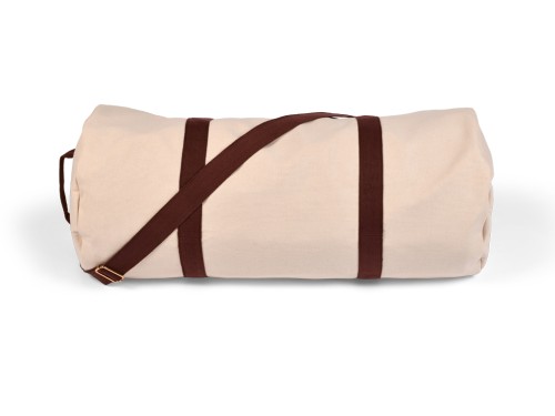 Article de Yoga Sac à Tapis de Yoga Baroudeur Coton Bio et Cuir végan - Écru 30 cm x 70 cm