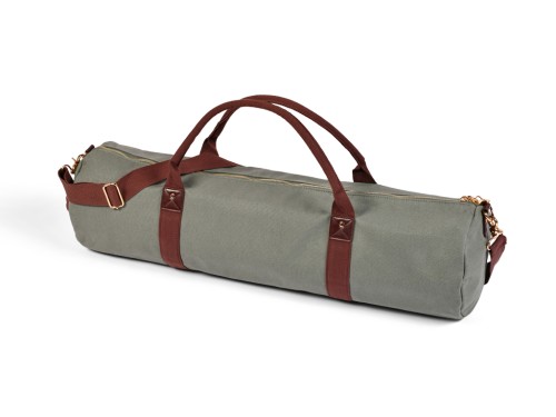 Sac à Tapis de Yoga Baroudeur Coton Bio et Cuir végan - Kaki